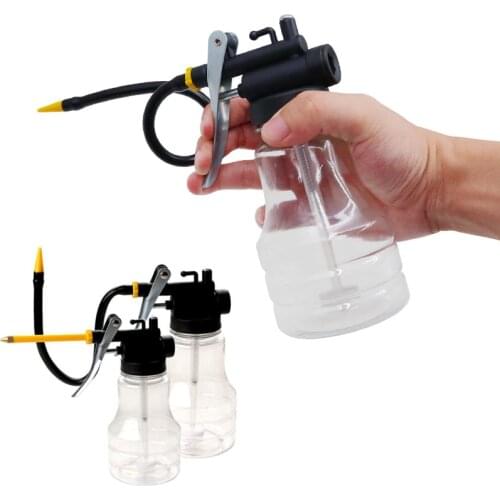 250ml Oiler Oil Filling Equipment For Greasing Transparent Oil Can High Pressure Pump Oiler Lubricating Oil Plastic Grease Gun