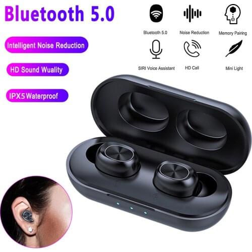 Mini TWS Bluetooth 5.0 Earphones Wireless Headphones 9D Hifi Stereo Sports Waterproof Wireless Earphone Headset Touch Control