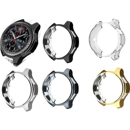 Soft TPU Protective Case Cover For Samsung Gear S3 Classic Watch Frontier Galaxy Watch Cover Frame 46mm Protective Bumper Shell