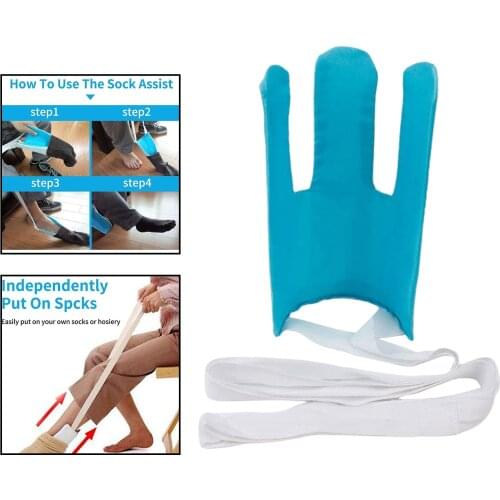 Flexible Sock Aid Kit Slider Sock Helper Aide Tool for Putting on Socks Men Women Elderly Sock Aid Sock Helper