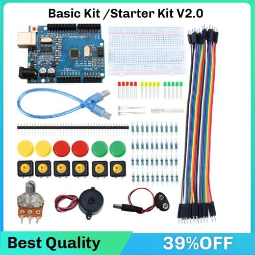 NEWEST RFID Starter Kit for Arduino UNO R3 CH340G board with USB cable breadboard,LED,jumper wire Plastic box for Arduino