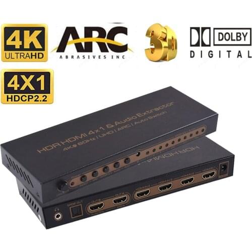 New 4K HDMI 2.0 Switcher Switch Splitter 4 in 1 out 4K/60HZ HDCP 2.2 HDMI Converter for PS4 pro Blue ray DVD,Xbox