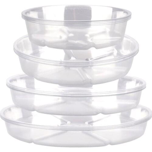 Saucer Plant Bottom Bracket Tray Durable 2021 New Clear 20pcs/set Multi Sizes Plastic For Indoor Outdoor Dust-proof Flower Pot