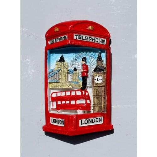 UK Resin Fridge Magnet Travel Tourism Creative Magnets London England 3D Refrigerator Magnets Sticker Travel Souvenir Decoration