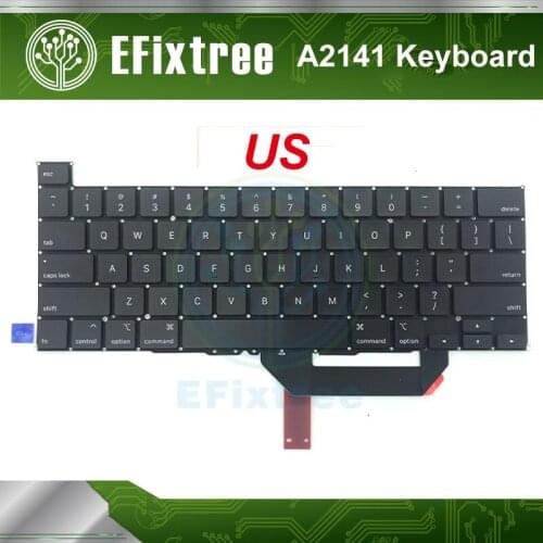 Full New A2141 Keyboard US English For MacBook Pro Retina 16" A2141 2019 Year