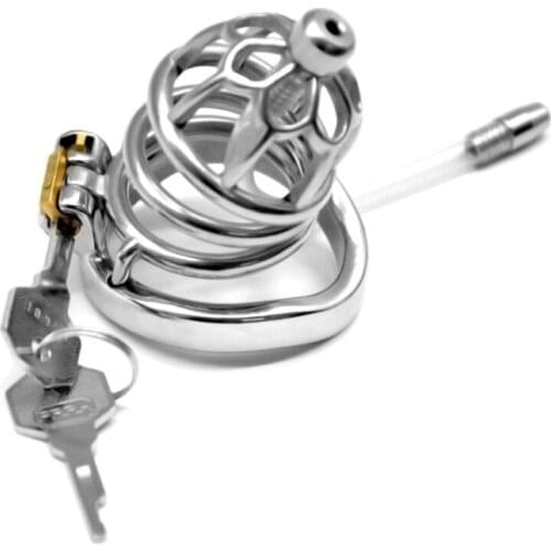 Queen Sex Training Stainless Steel Chastity Devices Restraint Cock Cage Arc Waist Cockrings 40/45/50mm Sex Toys for Men G264B