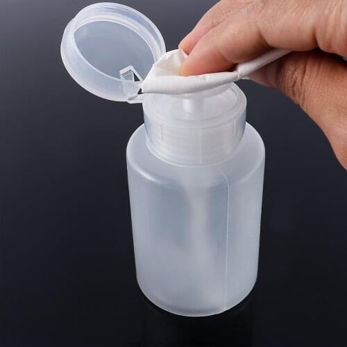150ml/60ml Capacity Professional Nail Polish Remover Bottle Alcohol Liquid Oil Empty Pump Dispenser Bottle Manicure Tool