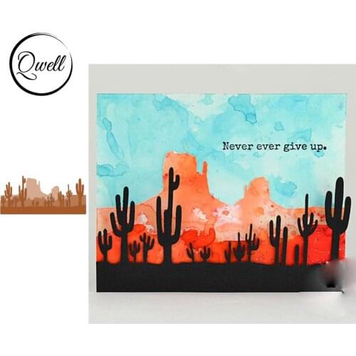QWELL Desert Scene Metal Cutting Dies for Scrapbooking and Card Making Paper Embossing Craft New 2019 die cuts