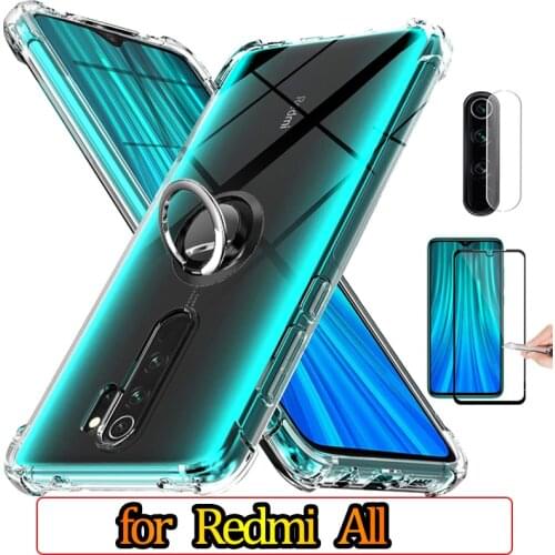 Bumper Case for Redmi Note 7 Pro 7A Redmi8 8A 8T Xiaomi Note 8 Pro Ring Cover Redmi 9S 9C NFC Note 9 Case+Glass Redmi Note8 Pro