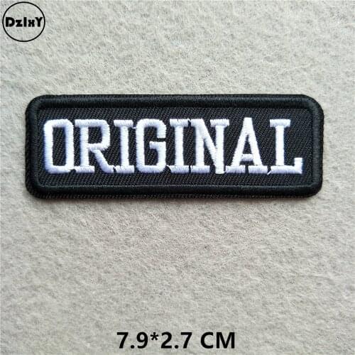 ORIGINAL Alphabet Embroidery Patches for T-shirt Iron on Stripes Clothes Stickers English Letters Appliques Clothing Badge @B-81