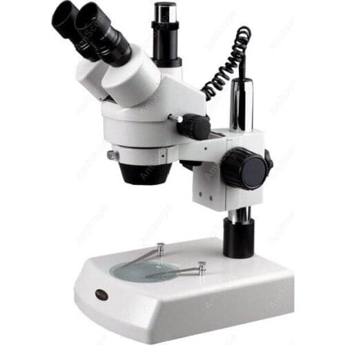 Trinocular Stereo Microscope--AmScope Supplies 3.5X-90X Trinocular Stereo Zoom Microscope with Dual Halogen Lights