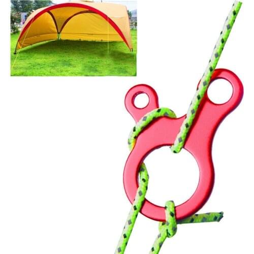 Outdoor Multi-tool Aluminum Alloy Fast Knot Rope Non-slip Buckle Travel Tent Buckle Fasteners Hiking Camping Buckle