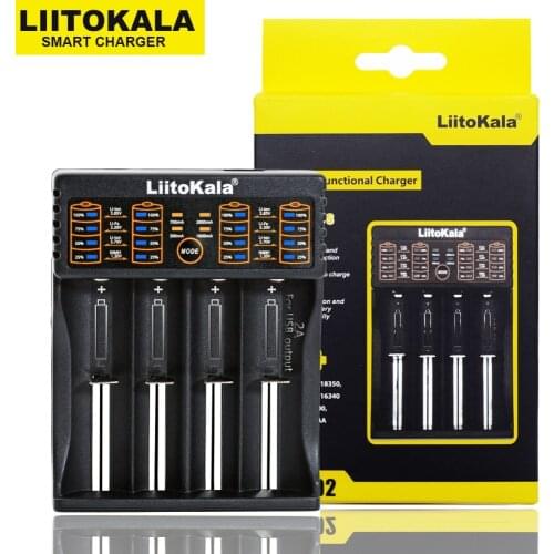 Liitokala Lii-100 Lii-202 Lii-402 Lii-PL4 Lii-PD2 1.2V 3.7V 3.2V 3.85V 18650 18350 26650 18490 lithium battery smart charger