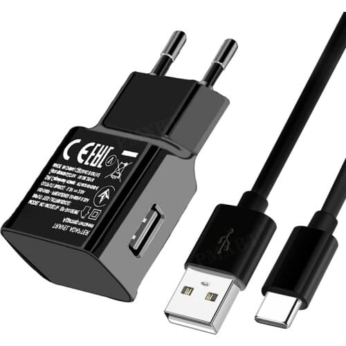 USB Charger Set Fast Charging Wall EU/US Plug Adapter For Samsung Xiaomi Huawei P40 5V 3A Mobile Phone USBC Travel Charger Cable