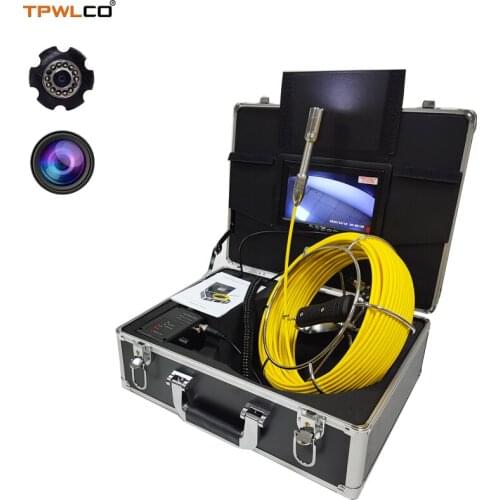 Diameter 23mm Pipe Inspection Video Camera 20m Cable 7" Color Screen Drain Sewer Industrial System With 4500mA Battery