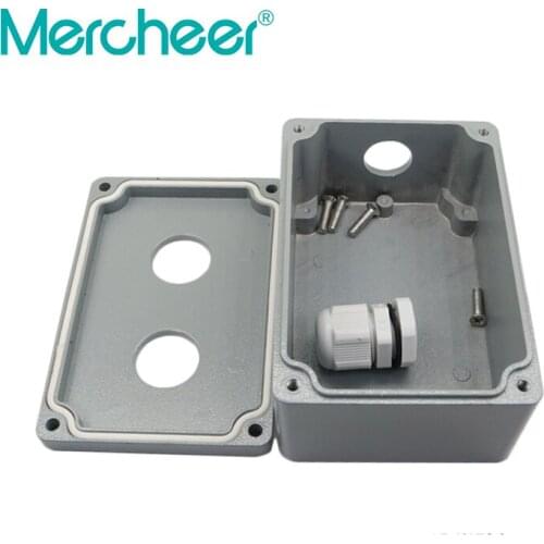 119*80*54mm two 22mm holes waterproof aluminum box aluminium alloy housing case sealed junction box with pg11 gland