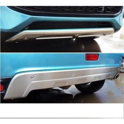 Car styling Stainless steel car front and rear Bumper Protector Skid Plate cover fit For Mitsubishi ASX 2013 2014 2015