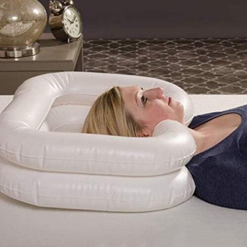 1Pcs Portable Inflatable Washbasin Shampoo Basin Travel Essential Items