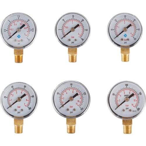 15/30/60/100/160/200/300 psi Axial Pressure Gauges With High Accuracy High Quality Pressure Gauge Oil Water Pressure Gauge