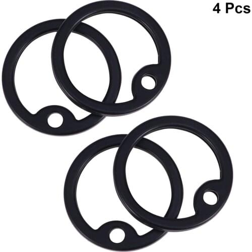 4Pcs Military Dog ID Tag Black Silencers Silicone Army Dogtag Silencer 3.9x3.9x0.4cm