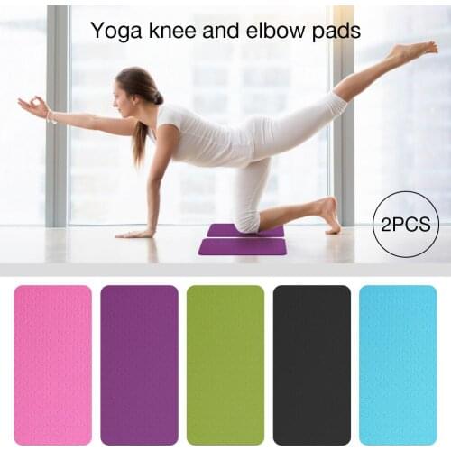 2 Pcs Yoga Knee Pad Elbow Cushion Anti-slip Mats for Pilates Floor Workouts 40*20CM Yoga Pad for Beginner Sports Fitness Pad