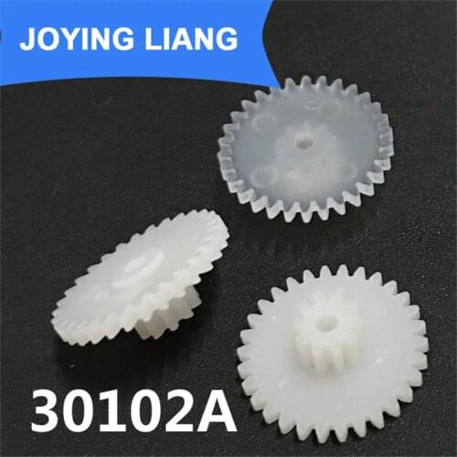 30102A 0.5M Double Gears Modular 0.5 30teeth+ 10 Tooth Plastic Gear Wheel Toy Accessories