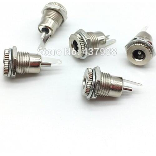 5pcs DC099 5.5mm x 2.1mm 2.5mm DC Power Jack Socket Female Panel Mount Connector DC-099 5.5X2.1mm 5.5X2.5mm