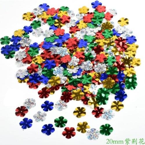 6-25 mm Sequin Flower shape PVC Loose Sequins Crafts Paillette Sewing Clothes Decoration DIY Accessory