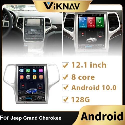 Android 10.0 12.1 inch car radio Stereo DVD Multimedia Player For JEEP Grand Cherokee 2014 2015 2016 Car GPS Navigation 2Din