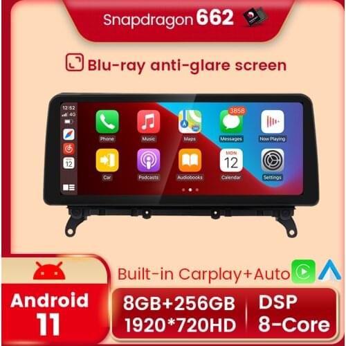 12.3inch Qualcomm 8+256G Android 11 Car Multimedia Player System Unit PC Navigation Radio For BMW X4 F26 X3 F25 2011 2012-2017