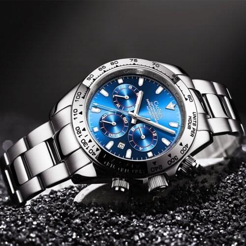 CADISEN 2021 New Automatic Mechanical Watch Top Brand Luxury Men Watch Stainless Steel Ceramic Waterproof Sports Watch Men Clock