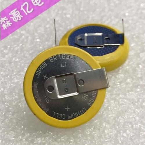 2PCS~10PCS BR1632/1HF imported Japanese button battery high temperature with soldering feet