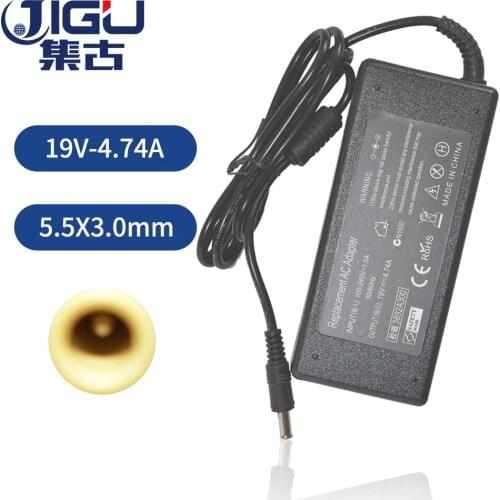 JIGU Wholesale AC Adapter Charger Power Supply 19V 4.74A 5.5*3.0mm 90W For samsung Laptop R453 R518 R410 R429 R439