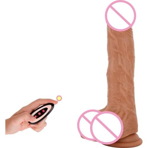 Swing Telescopic Peristalsis Simulation Penis Wireless Remote Control Heating Female Masturbation Device Anal Vagina G Dildo
