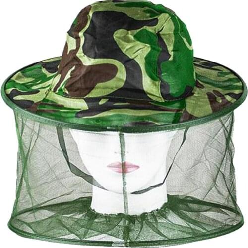Outdoors Fishing Cap Anti Mosquito Bug Bee Insect Mesh Hat Head Face Protect Net Cover Travel Camping Equipment