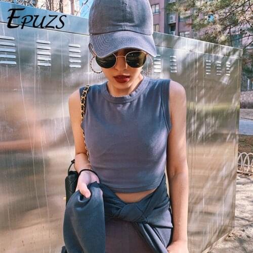 2019 vintage crop tops women biker black punk sexy tank top korean Summer tops streetwear cropped sleeveless top feminino