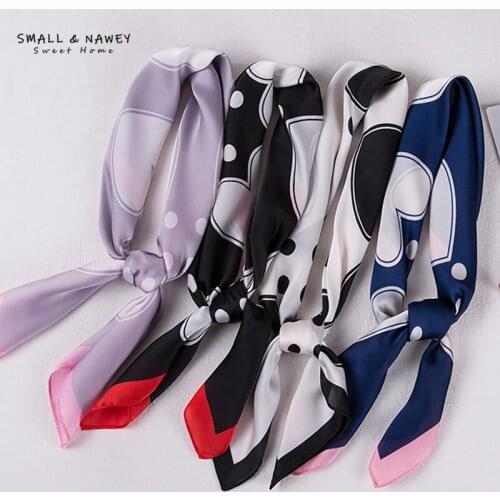70*70CM new artificial silk square scarf female fashion decoration sunscreen silk scarf sweet literary small scarf wholesale