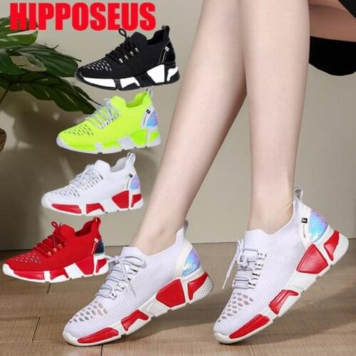 Hipposeus Summer Dance Sneakers Sport Dancing Shoes for Woman Men Children Breathable Fabric Ghost Step Dance Square Dance Shoes
