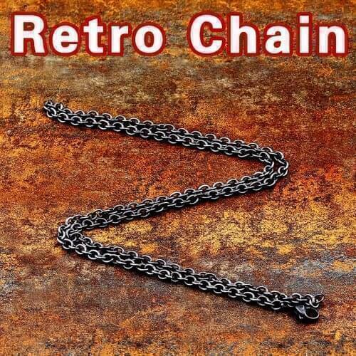 Beier 316L stainless steel trendy chain width 3mm necklace boy man necklace chain retro Colour fashion Jewelry LBN1073