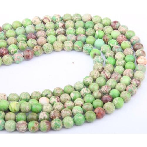 Natural Green Emperor Stone Beads 4 6 8 10 12mm Loose Spacer Beads DIY For Jewelry Making Supplies Fit Necklace Bracelet