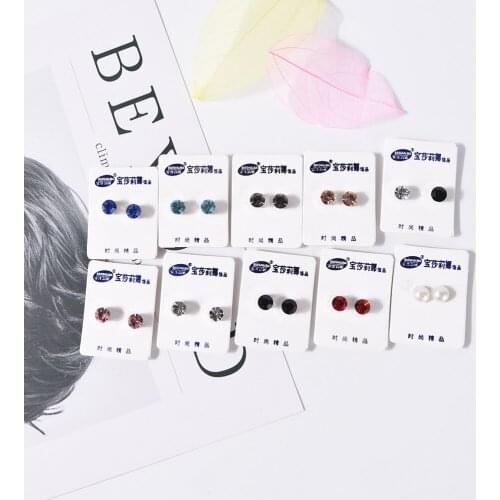 NEW 1 Pair Weight Loss Stud Earring Bio Magnetic Therapy Earrings Magnet In Ear Eyesight Slimming Healthy Stimulating Acupoints