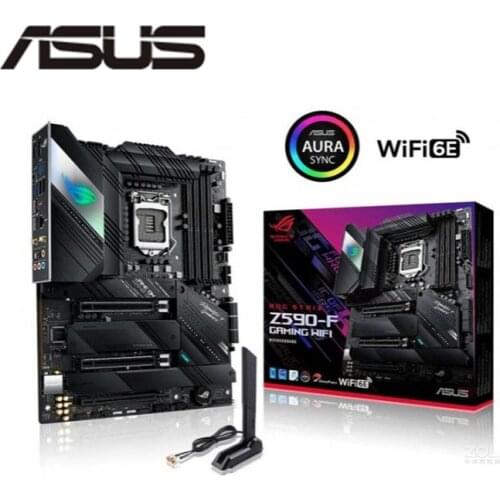 NEW For Asus ROG STRIX Z590-F GAMING WIFI Motherboard LGA 1151 Z590 Overlocking Support i3 i5 i7 10100F 10400F 10400 10700K