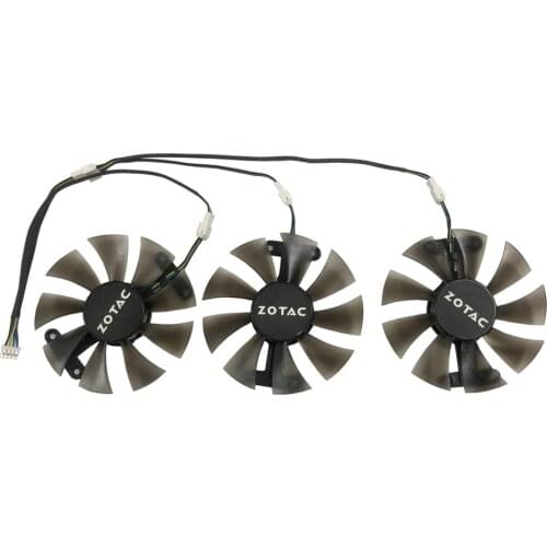 3pcs/set GA91S2H GTX 1070 Graphics Cards Fans GPU Cooler For ZOTAC GeForce GTX 1070 ZT-P10700I-10P Videp Card Cooling