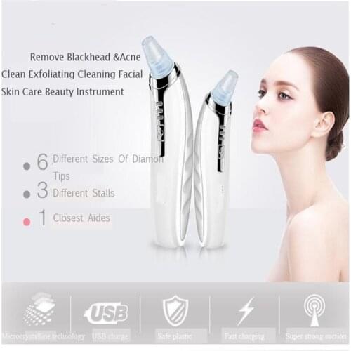 Portable 6 head Electric Blackhead Removal Suction Facial Pore Cleaner Acne Remover Face Skin Care Black Spot Beauty Machine