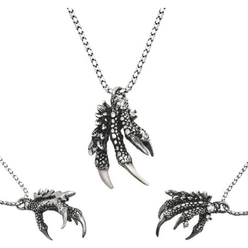Eagle Claw Straight Male ,Necklace ,Silver, Stylish and High Quality, Fast Shipping, of Hundreds of Kinds Silver Necklaces