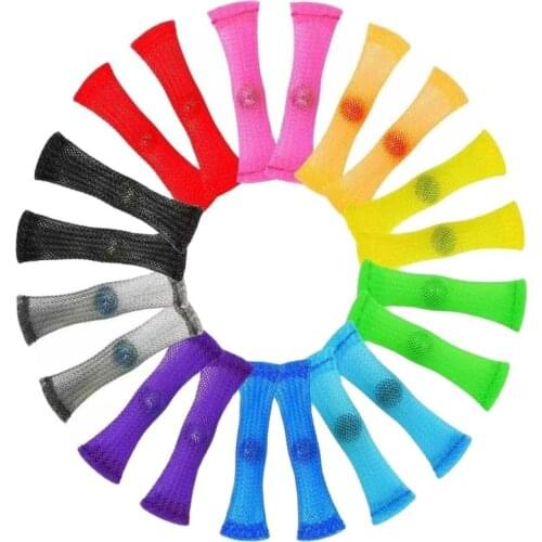 Sensory Toys Marbles Ball Stress Relief Hand Fidget Toys Braided Mesh Easy Bend With Marble Children toys
