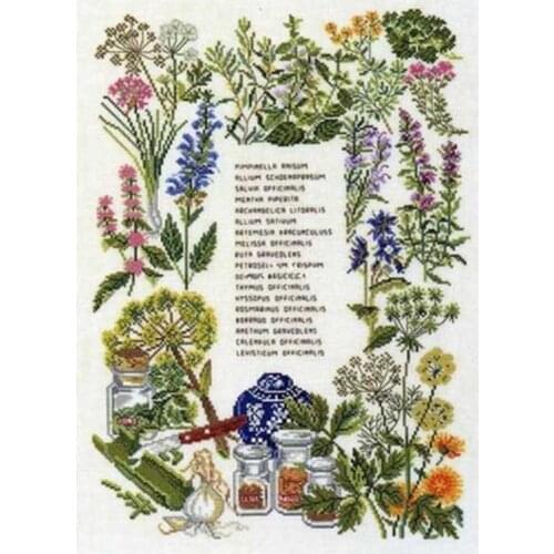 Herb patterns patterns Counted Cross Stitch 11CT 14CT 18CT DIY Cross Stitch Kits Embroidery Needlework Sets