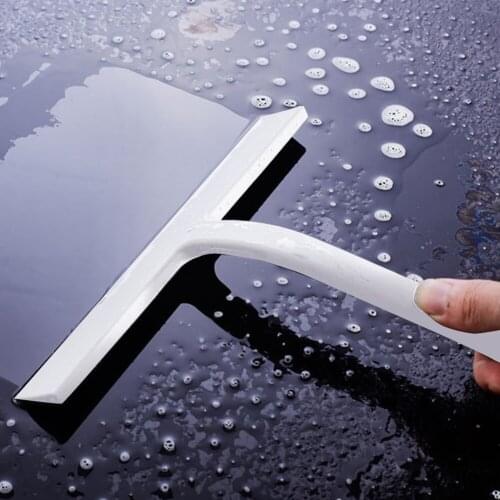 Silicone Scraping Wiper Cleaner Mirror Cleaning Soft Squeege Brush Mirror Door Shower Squeege Washing Cleaning Tools with Hook