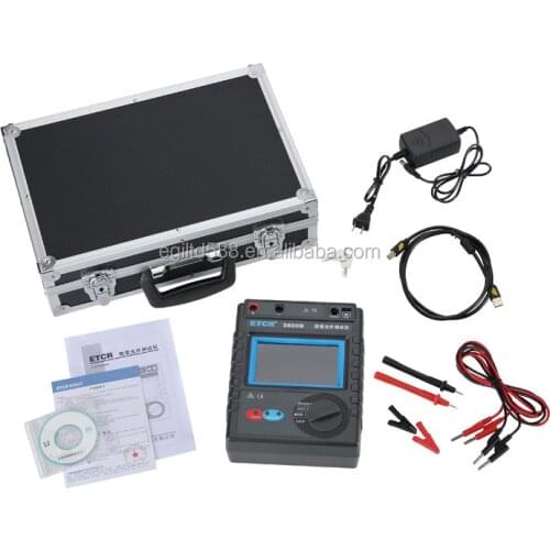 Lightning Protection Component Tester Insulation Resistance Tester 0.5 To 3000MOhm MOV GDT Tester Touch Color Screen ETCR3800B