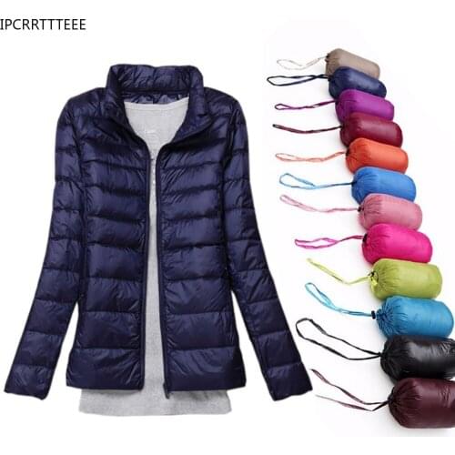 Ultra Light Duck Down Women Lightweight Coat Warm Female Windbreaker Jackets Women Down Jackets Female Hooded Coats